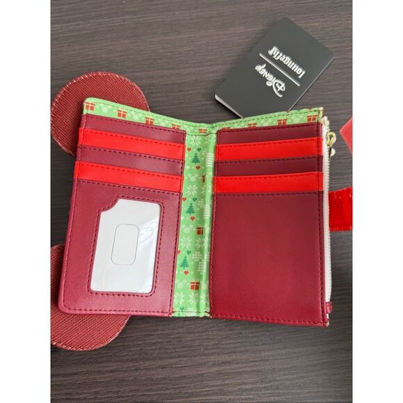Loungefly Disney Minnie Mouse Sweater Holiday Wallet - Picture 5 of 6